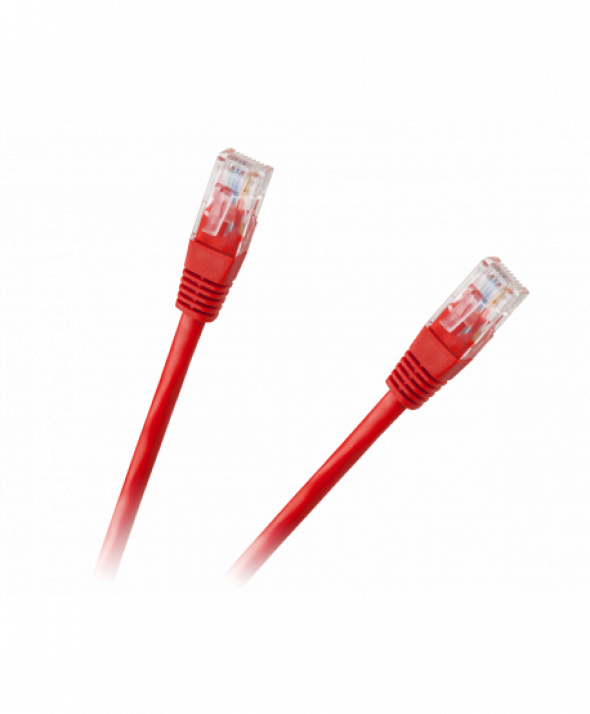Patchcord kabel UTP 8c wtyk-wtyk 0,5m CCA czerwony
