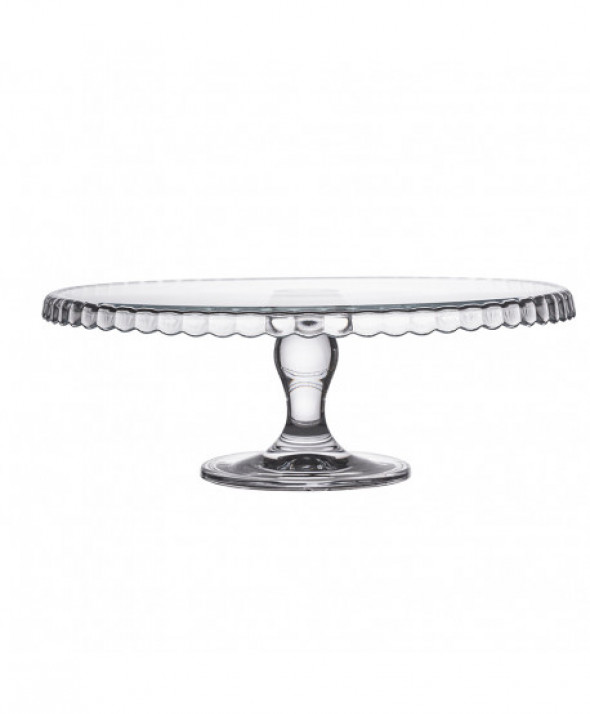 Patera na ciasto i tort na nóżce szklana 32 cm