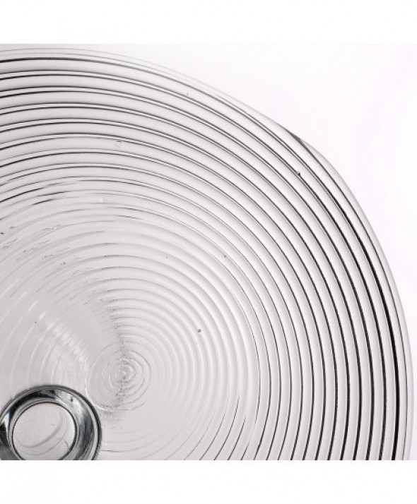 Patera na ciasto i tort na nóżce szklana Edwanex Spirala 27,5 cm