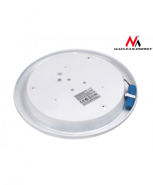 Plafon LED 12W z czujnikiem pir i zasilaniem awaryjnym  Maclean Energy  MCE131 ACU zasięg 6m