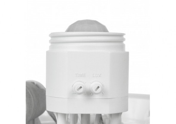 Plafon sufitowy z czujnikiem PIR oraz wymiennym źródłem światła 2x max 40W z trzonkiem E27, 220-240V~ 50/60Hz  MCE324