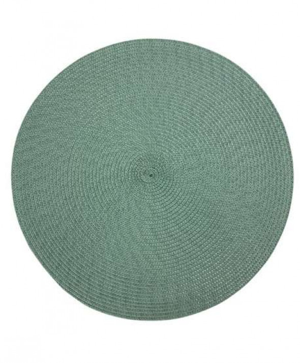 Podkładka / mata na stół słomkowa okrągła 38 cm zielona
