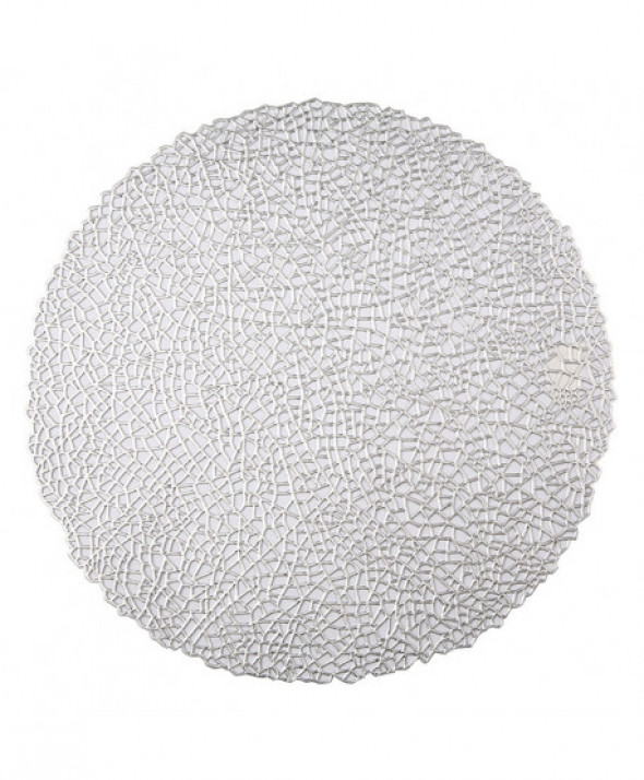 Podkładka / mata na stół srebrna 38 cm
