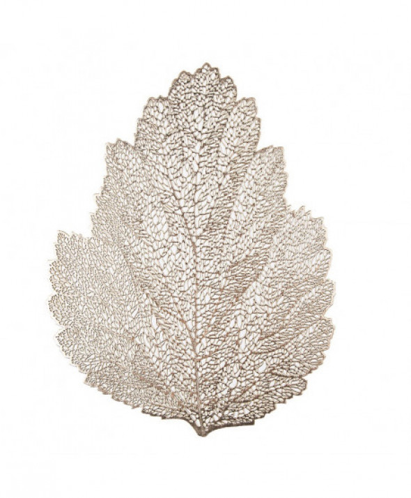 Podkładka / mata na stół złota 36,5 x 47 cm, dekoracja liść