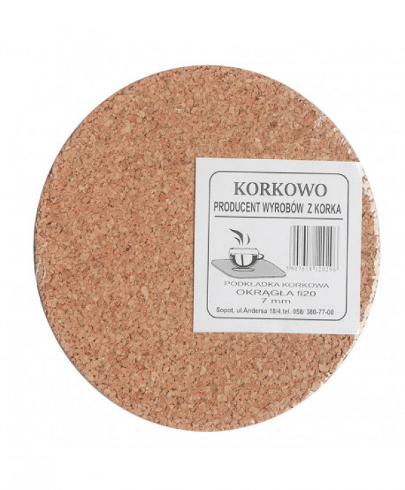 Podkładka / podstawka pod garnek korkowa okrągła 19,5 cm