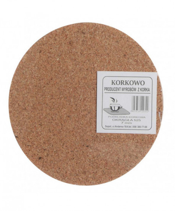 Podkładka / podstawka pod garnek korkowa okrągła 24,5 cm