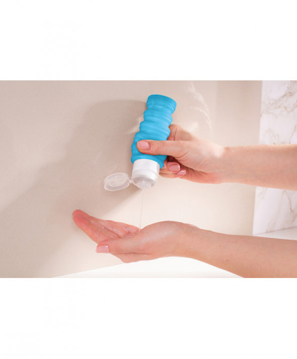 Pojemnik na żel antybakteryjny / do dezynfekcji rąk silikonowy składany 40-100 ml