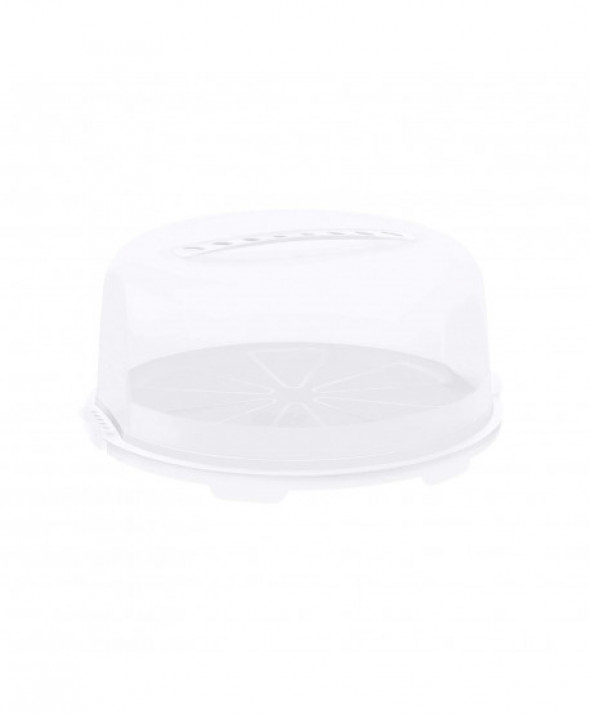 Pojemnik okrągły wysoki na ciasto Rotho Fresh biały