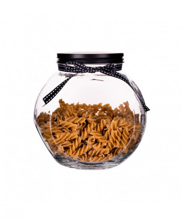 Pojemnik szklany / słoik z zakrętką do przechowywania skośny 1,2 l