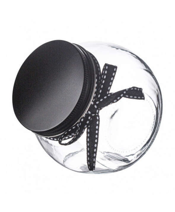 Pojemnik szklany / słoik z zakrętką do przechowywania skośny 650 ml