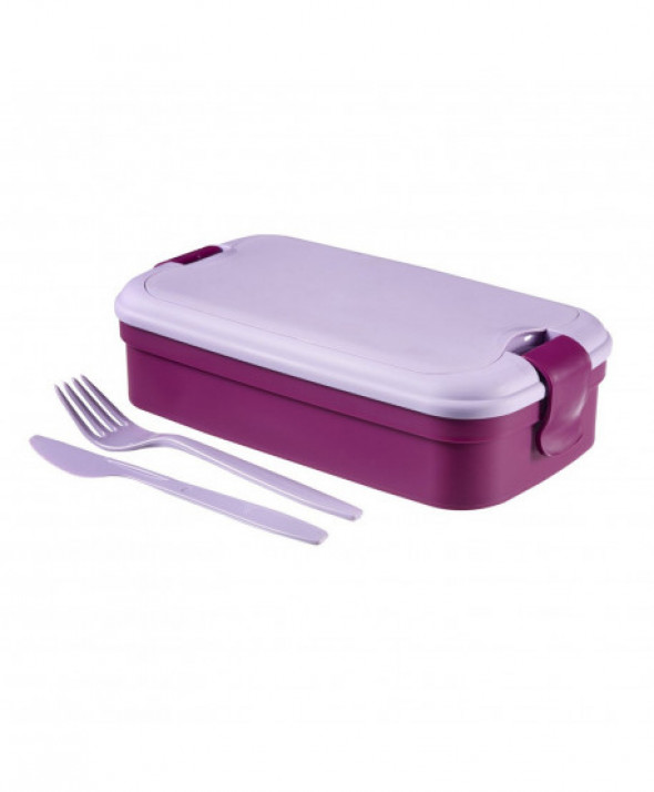 Pojemnik ze sztućcami Curver Lunch&Go fioletowy