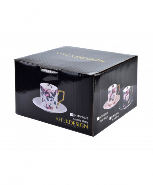 POLA BLACK Filiżanka ze spodkiem 250ml