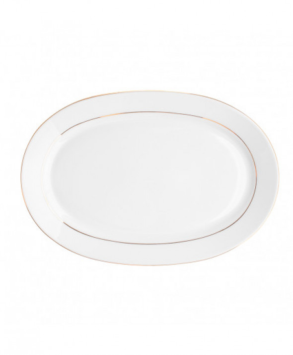 Półmisek porcelanowy MariaPaula Złota Linia biała 28 cm