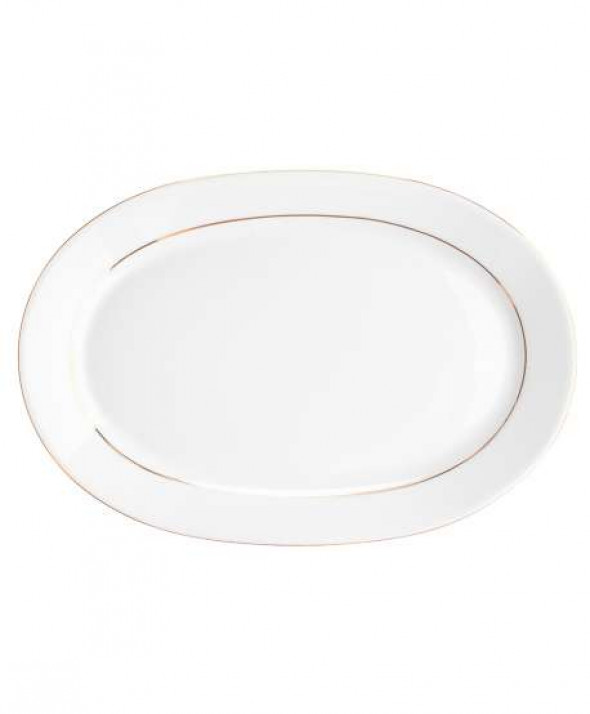 Półmisek porcelanowy MariaPaula Złota Linia biały 23 cm