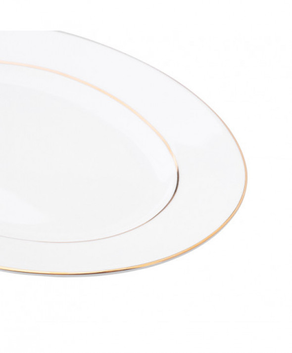 Półmisek porcelanowy MariaPaula Złota Linia Karolina biały 31 cm