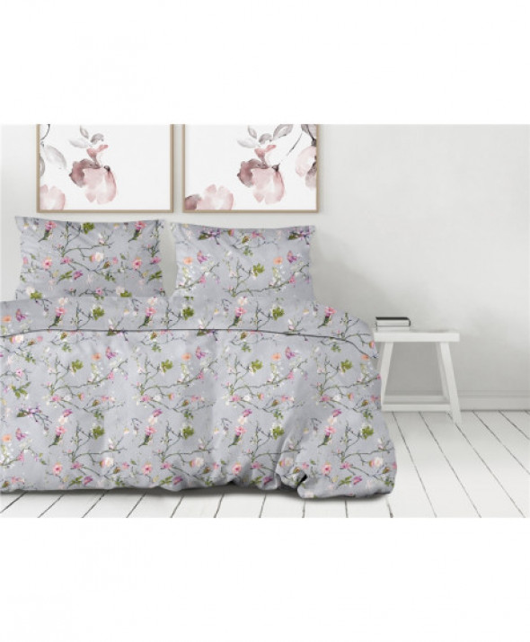 Pościel Bawełniana 140x200 Diana Popielata