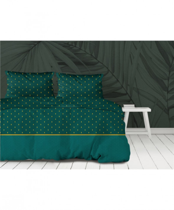 Pościel Satynowa Greno Gold Line 220x200 Milos Zielona