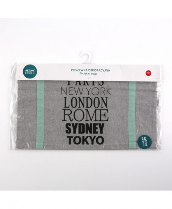 Poszewka na poduszkę bawełniana dekoracyjna Miasta dekoracja 30 x 50 cm