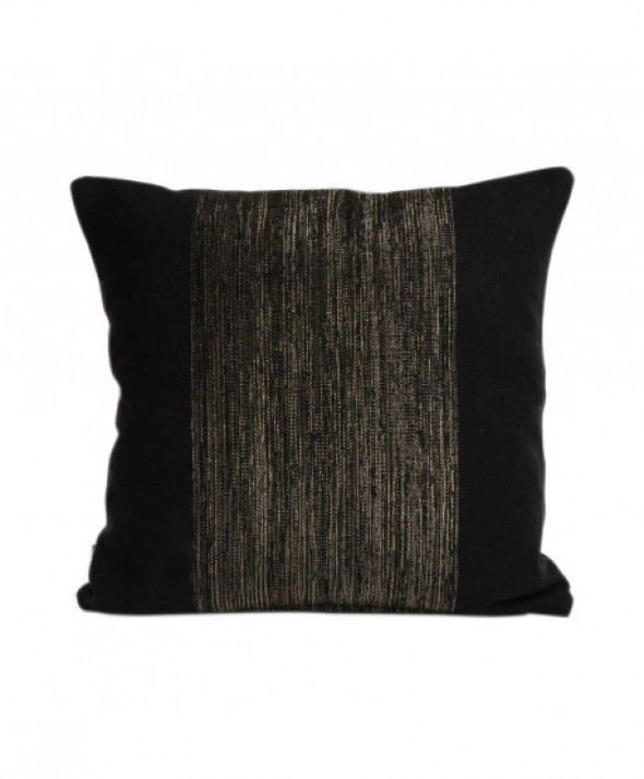Poszewka na poduszkę bawełniana dekoracyjna New York Czarna ze złotem 40 x 40 cm