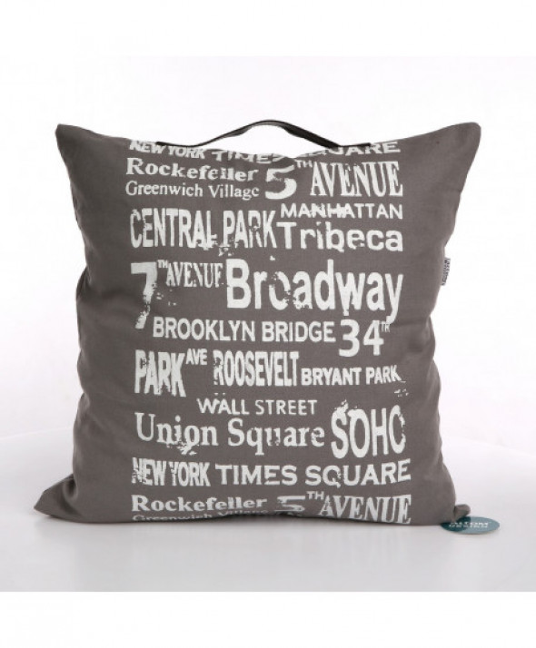 Poszewka na poduszkę bawełniana dekoracyjna New York dekoracja II 40 x 40 cm