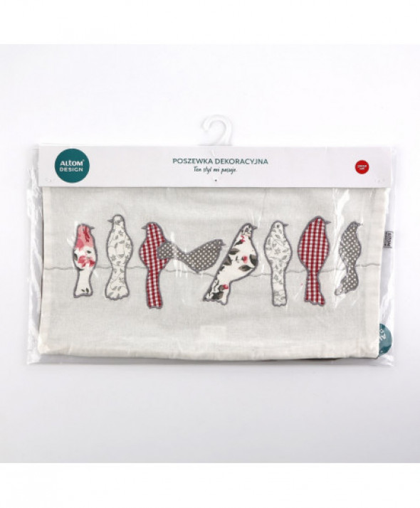 Poszewka na poduszkę bawełniana dekoracyjna Prowansja dekoracja Ptaki 30 x 50 cm