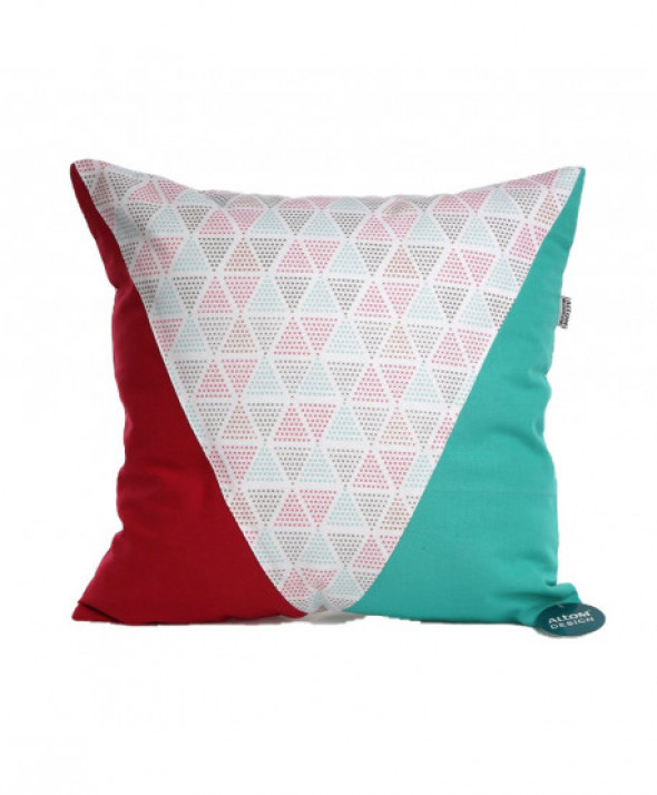 Poszewka na poduszkę bawełniana dekoracyjna Trójkąty dek. I 40 x 40 cm