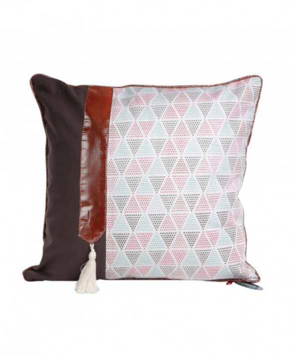 Poszewka na poduszkę bawełniana dekoracyjna Trójkąty dek. II 40 x 40 cm