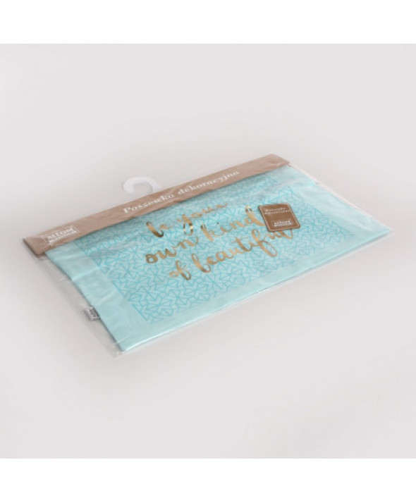 Poszewka na poduszkę dekoracyjna Ibiza, dekoracja "Złote napisy" 30 x 50 cm