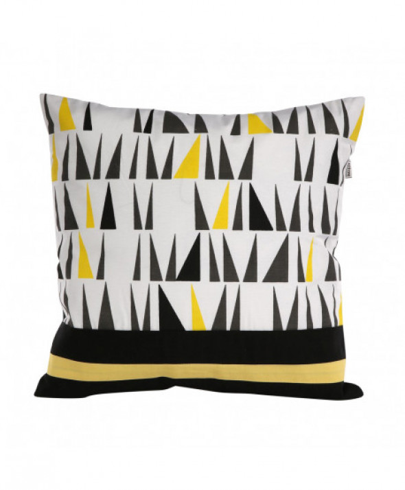 Poszewka na poduszkę dekoracyjna kolekcja "Ibiza", dekoracja "Trójkąty" 40x40 cm