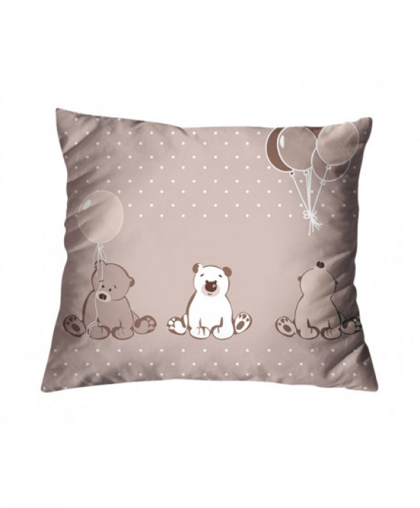 Poszewka Satynowa Greno Dziecięca Sweet Bear Beż 40x40