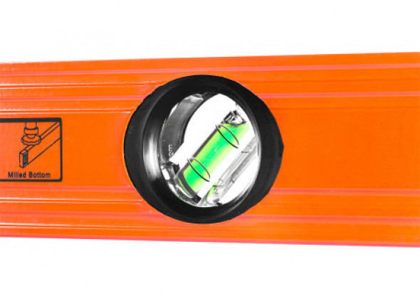 Poziomnica aluminiowa, 3 libelle, frezowana dolna powierzchnia, 80 cm