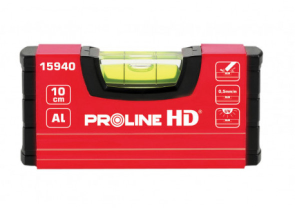 Poziomnica aluminiowa mini, 10cm, proline hd