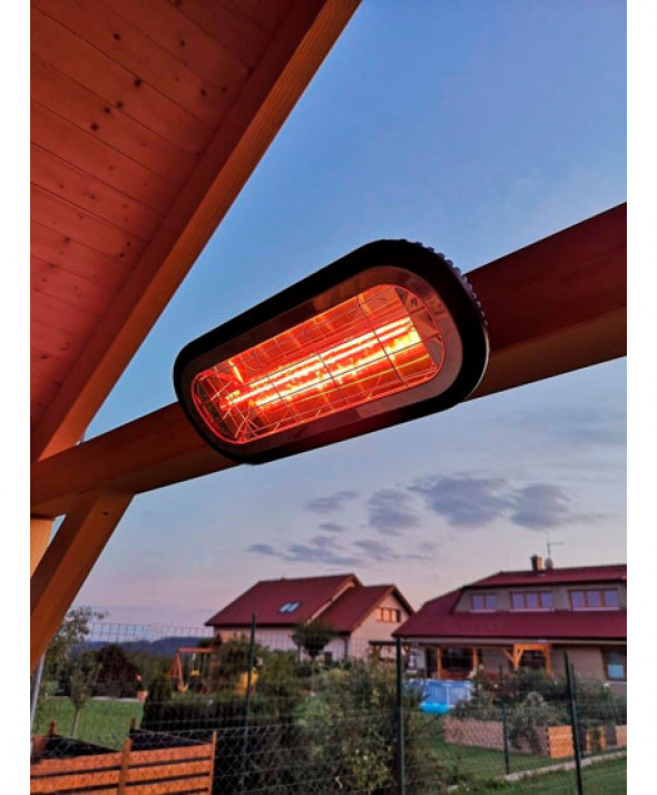 Promiennik 2000W, IP65, element grzejny low glare amber lamp