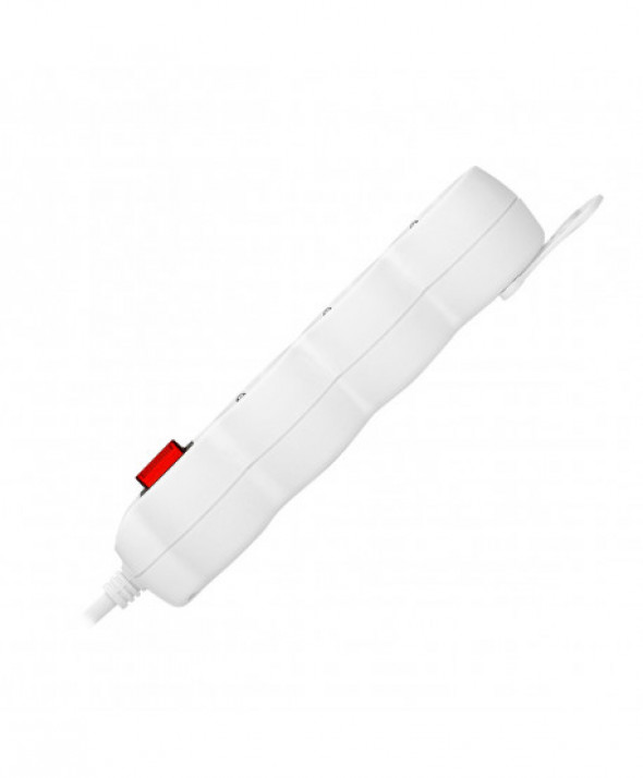 Przedłużacz 3-krotny 2P+Z (schuko), z wyłącznikiem, 3m H05VV-F 3x1,0mm², Imax 10A, biały