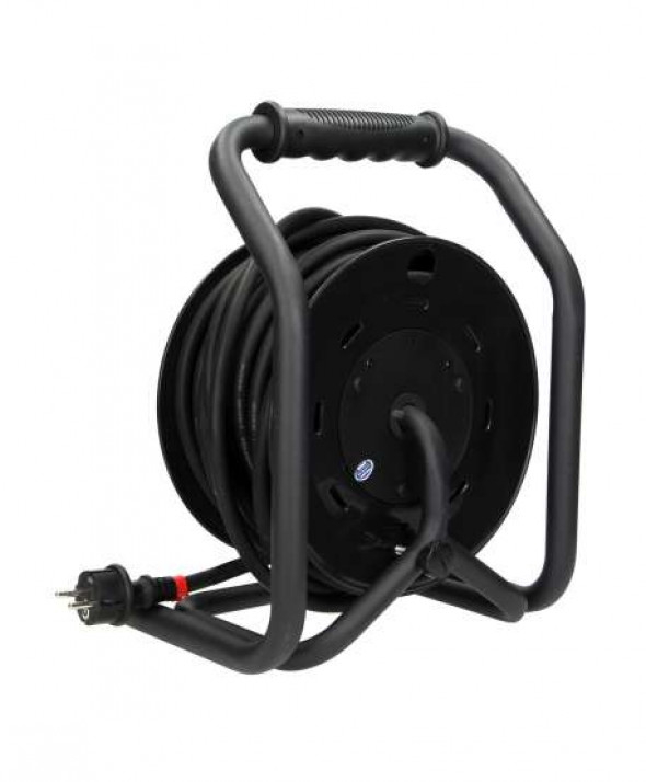Przedłużacz bębnowy profesjonalny IP44, 4 gniazda 2P+Z (schuko), kabel gumowy olejoodporny, H07RN-F 3x2,5mm2, długość 20m, unika