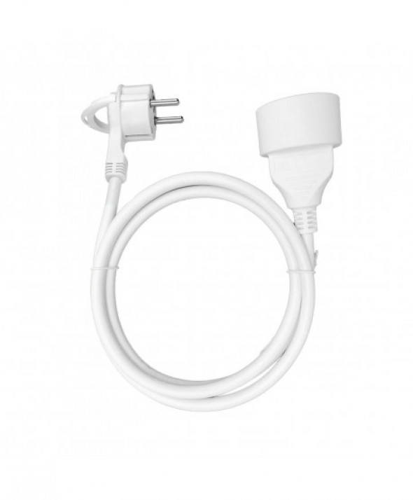 Przedłużacz domowy jednogniazdowy, 1x2P+Z 1,5m,kabel PVC H05VV-F 3x1,5mm², 230VAC/16A