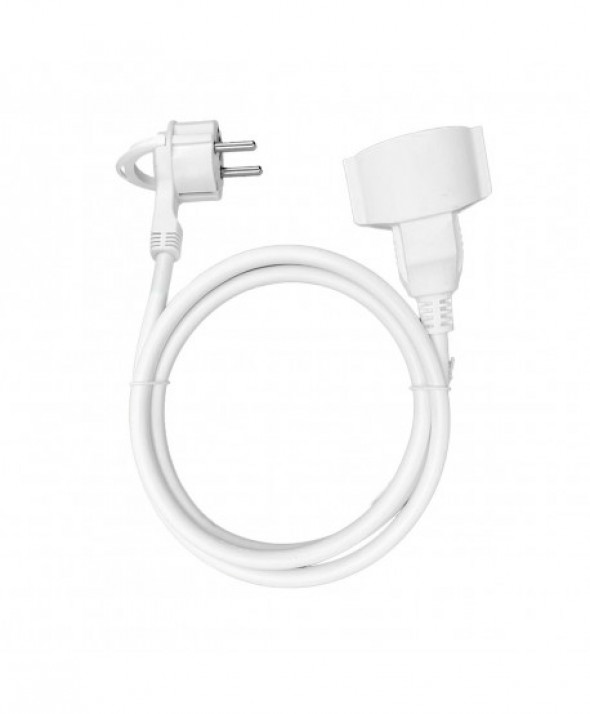 Przedłużacz domowy jednogniazdowy, 1x2P+Z (schuko) 5m,kabel PVC H05VV-F 3x1,5mm², 230VAC/16A