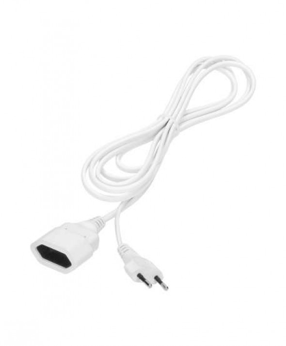 Przedłużacz domowy jednogniazdowy płaski, 1x2P, 5m,kabel PVC H03VV-F 2x0,75mm?, 230VAC