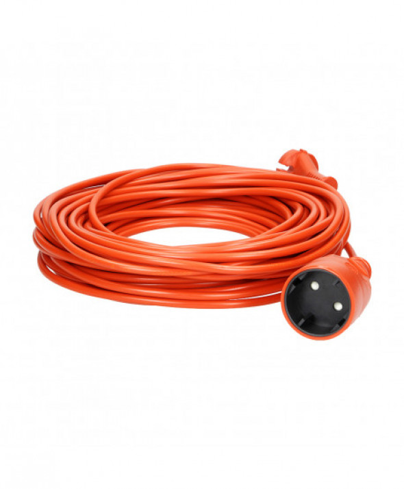 Przedłużacz ogrodowy pomarańczowy zalewany, 1x2P+Z 20m, OMY 2x1mm?, 230VAC/10A