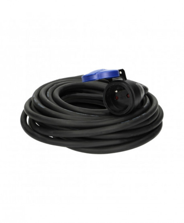 Przedłużacz warsztatowy bryzgoszczelny IP44, 1x2P+Z 10m,kabel gumowy olejoodporny H07RN-F 3x1,5mm², 230VAC/16A