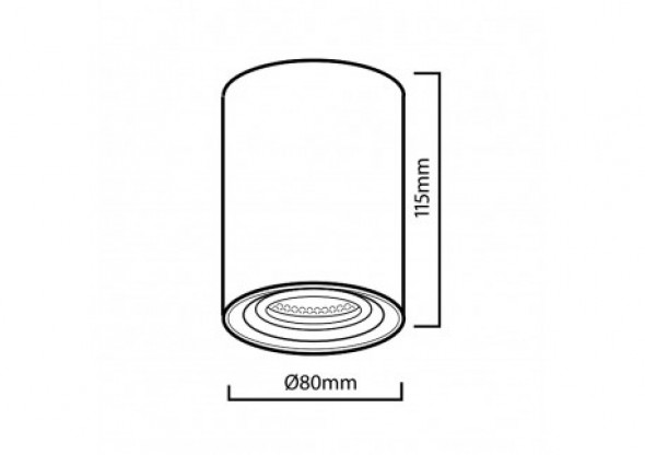 Punktowa oprawa natynkowa halogenowa  GU10 MCE422 C/M, kolor szczotkowany matowy chrom, 80x115mm, okrągła, aluminiowa