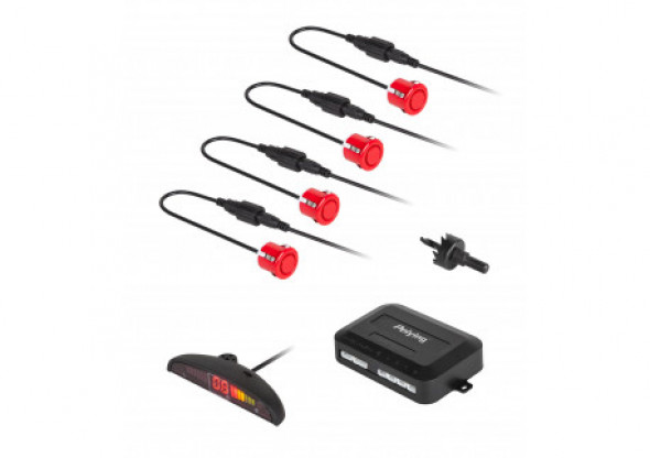 PY0104R Samochodowe czujniki parkowania z wyświetlaczem (tył) czerwone