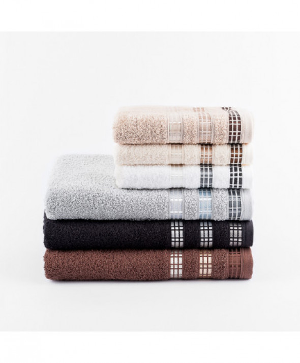 Ręcznik Luxury kolor brązowy 50x90 cm