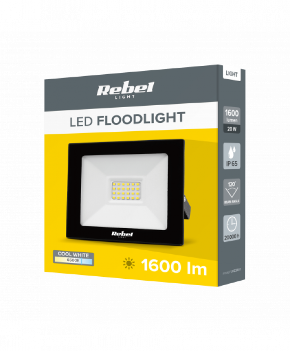 Reflektor LEd  Rebel 20W (28x2835 SMD), 6500K, 230V