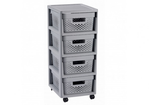 Regał ażurowy Curver 4x11L Infinity szary