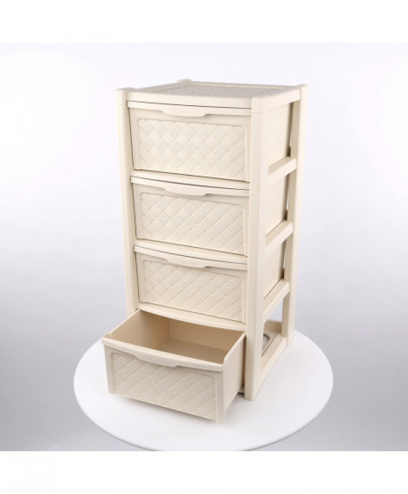 Regał szafka komoda Arianna 4 szuflady kremowy