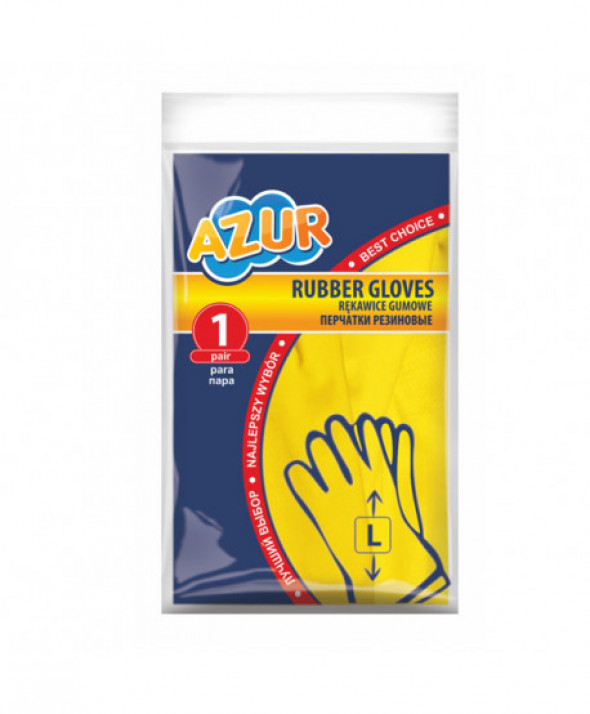 Rękawice gumowe L AZUR