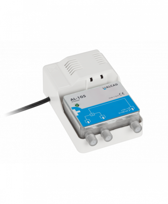 Rozgałęźnik antenowy szerokopasmowy z zasilaczem 12V do anteny aktywnej  AL-105 ALCAD