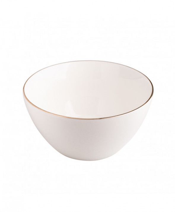 Salaterka / miseczka okrągła porcelana MariaPaula Nova Ecru Złota Linia 14 cm