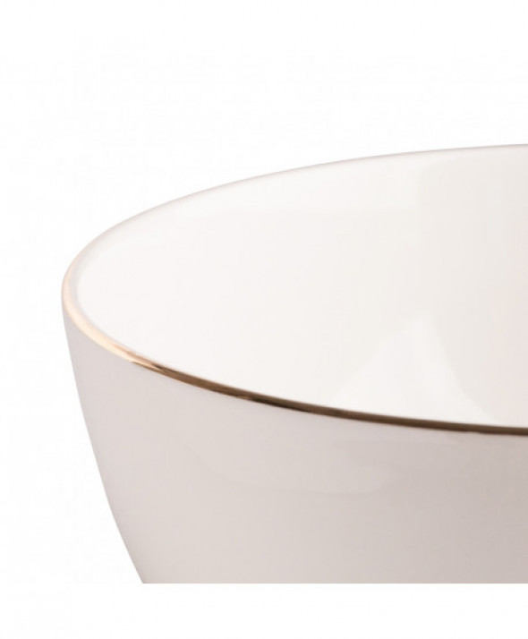 Salaterka / miseczka okrągła porcelana MariaPaula Nova Ecru Złota Linia 19 cm